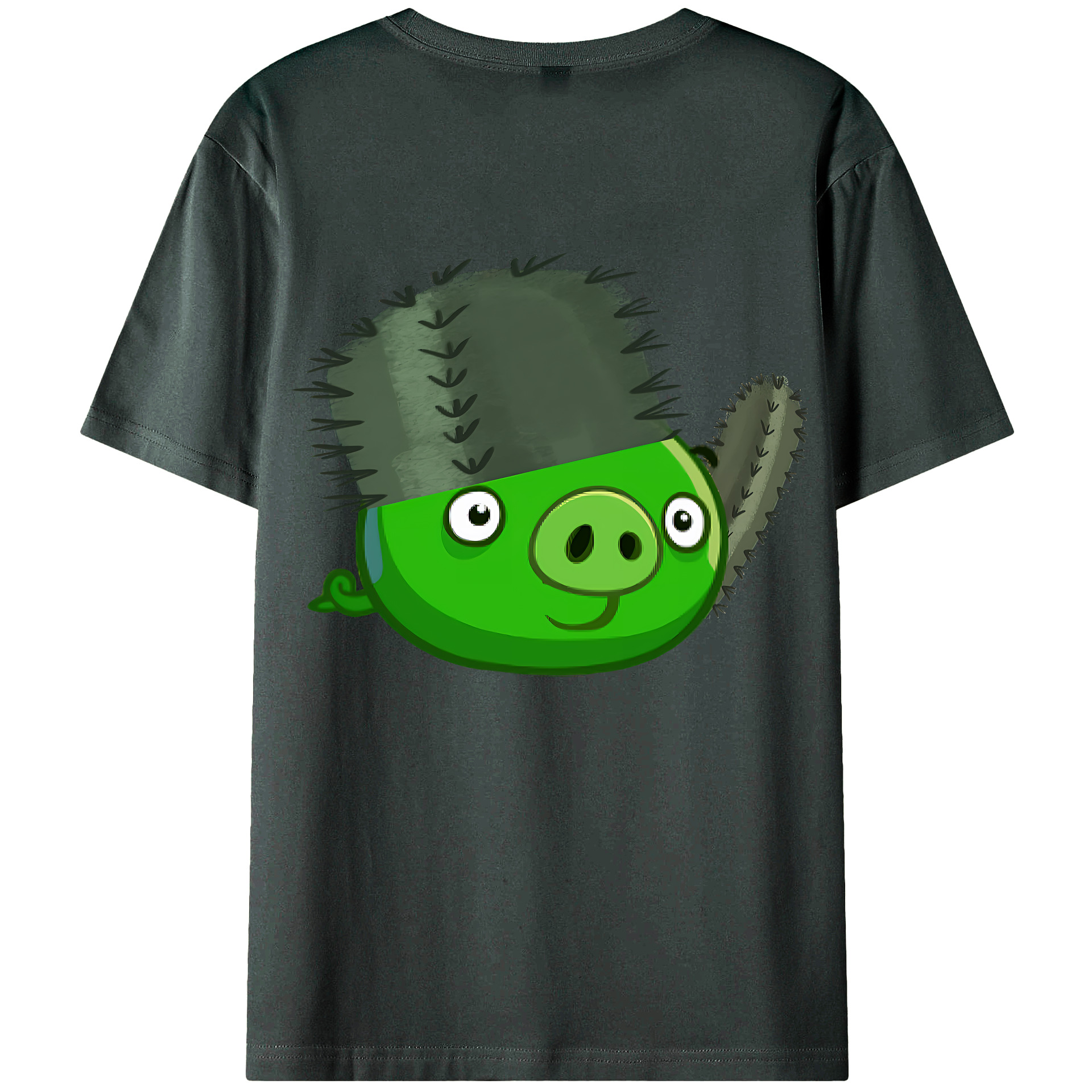 （画像用） Angry Birds アングリーバード 綿100％ メンズ半袖Tシャツ（バックプリント） 通気性